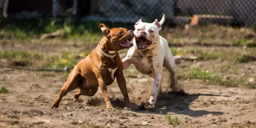 dos perros peleándose